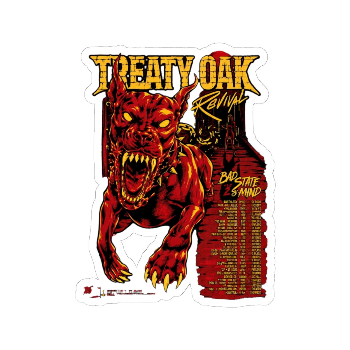 treaty oak revival merch Sticker - alternate angle 1, merchandise