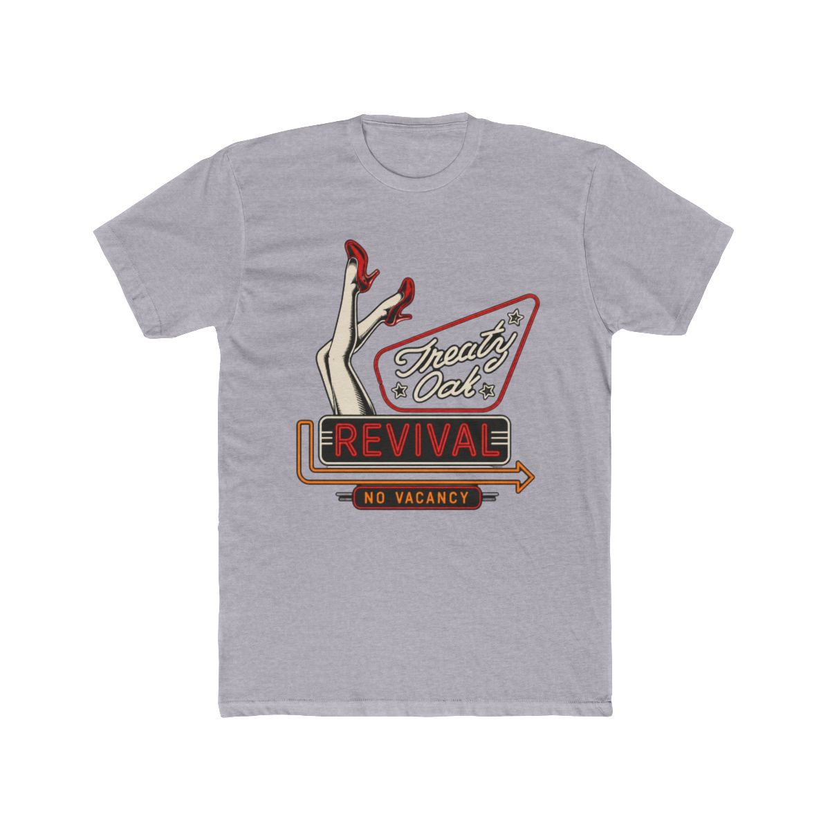 Treaty Oak Revival Vintage Neon Sign T Shirt - alternate angle 5, merchandise
